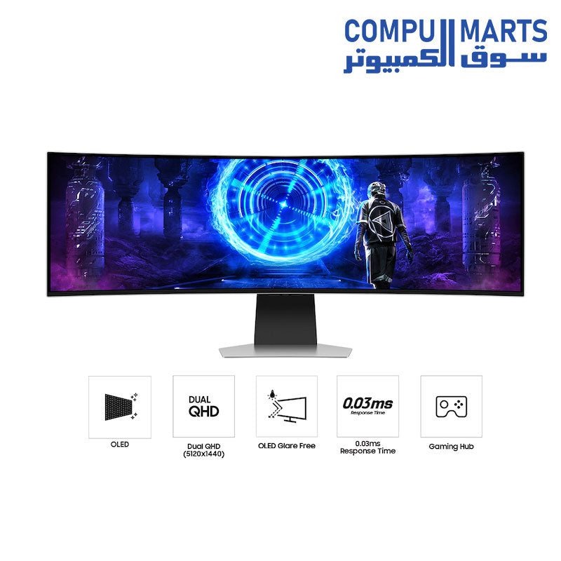 Samsung Odyssey G9 OLED شاشة ألعاب 49 بوصة