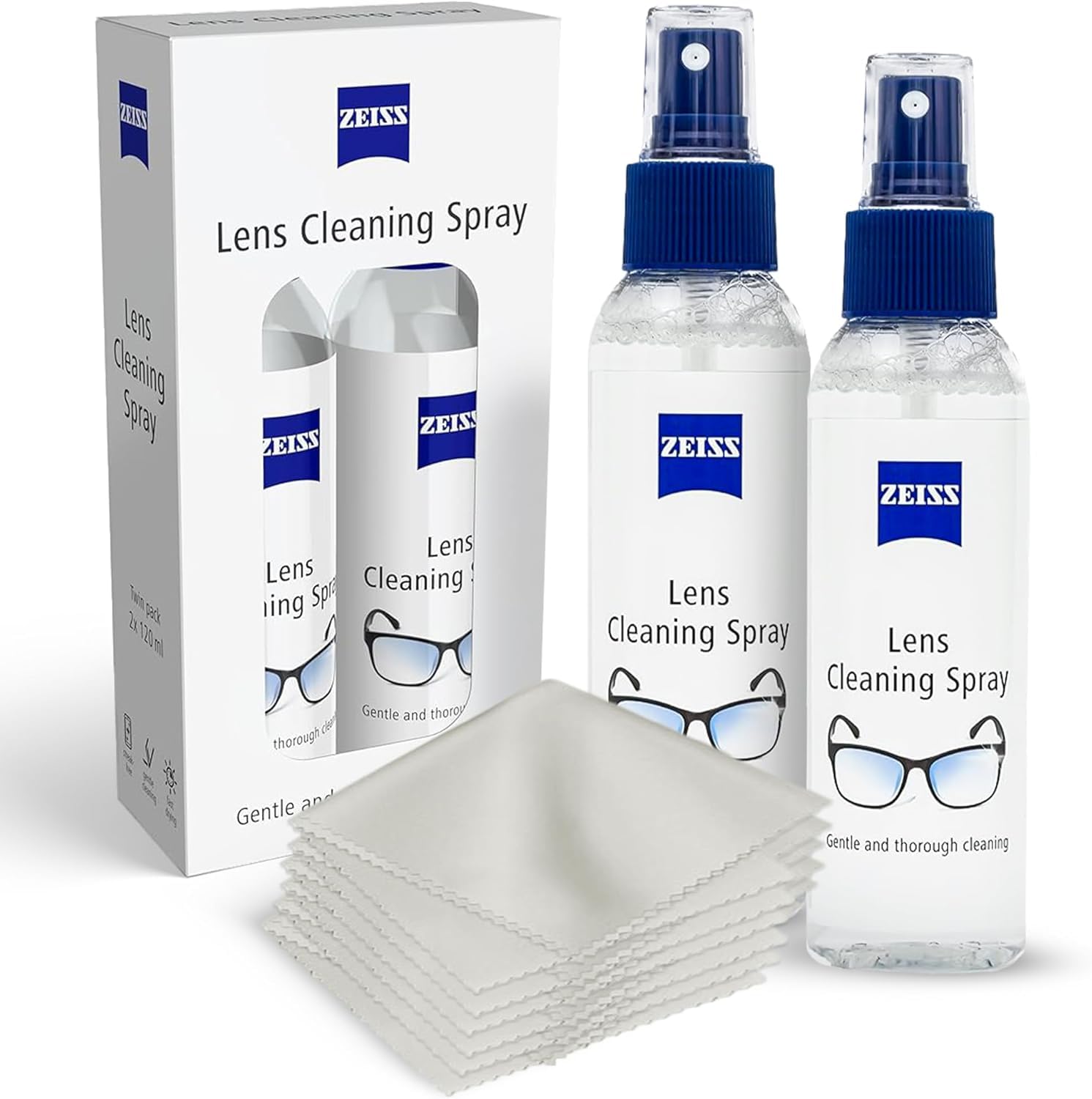 طقم ZEISS لتنظيف العدسات - بخاخان مع قماش مايكروفايبر