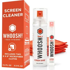 بخاخ WHOOSH Screen Shine Duo مع قطع مايكروفايبر