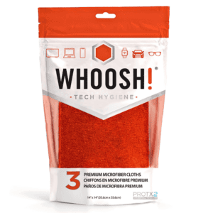 أقمشة WHOOSH Premium Microfiber لتنظيف الإلكترونيات - 3 قطع