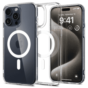 جراب Spigen Ultra Hybrid MagFit لآيفون 15 برو ماكس - شفاف