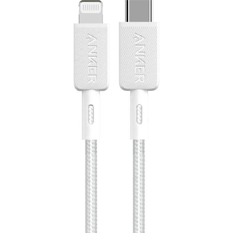 كابل أنكر 322 مضفر USB-C إلى Lightning بطول 0.91 متر - أبيض